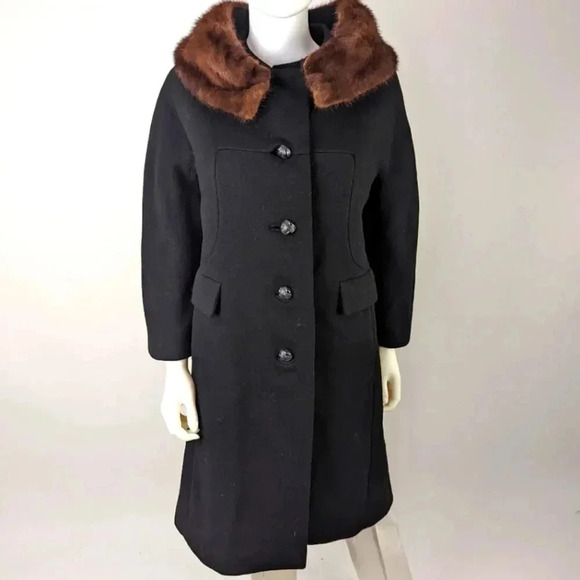 Vintage 50's/60's Franklin Simon New York Wool Dress Coat - Picture 1 of 7